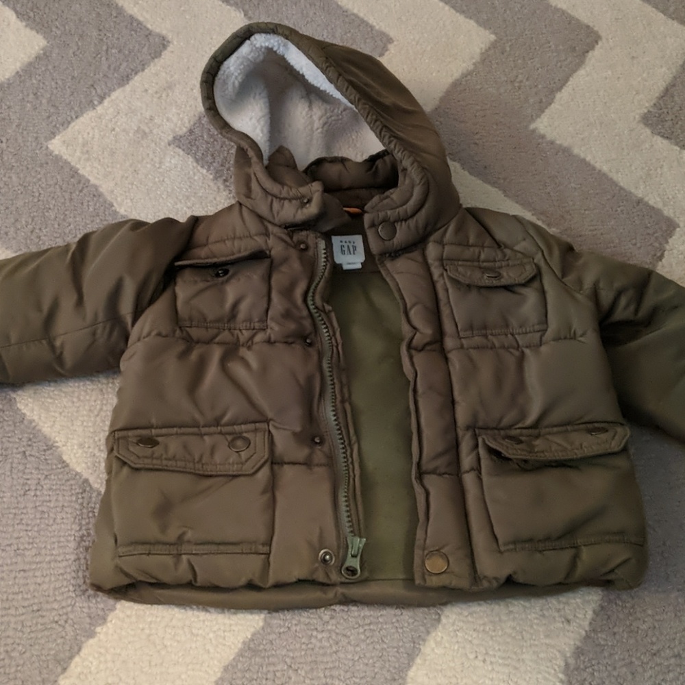 Cozy Parka Coat Army Green From Baby GAP